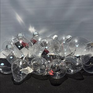 DIY Clear plastic Christmas Ornaments Set